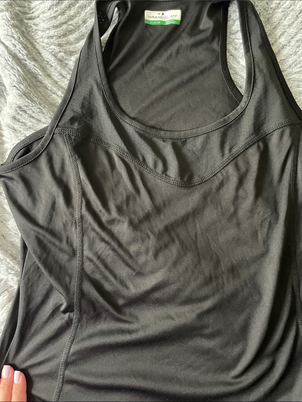 Grand Slam Black Performance Racerback Tank - Picture 3 of 6